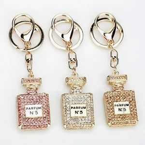 Luxury crystal perfume bottle keychain